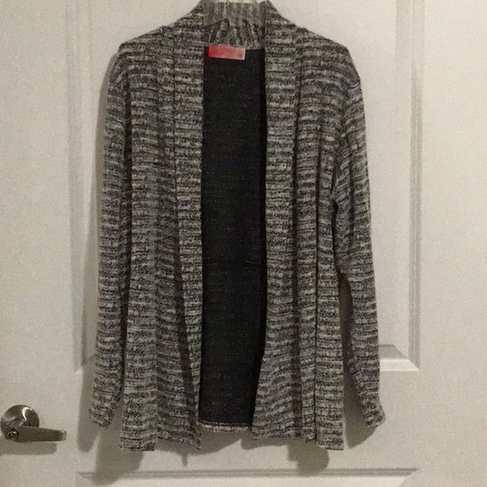 Scarlett Black and White Striped Cardigan Size Petite XL